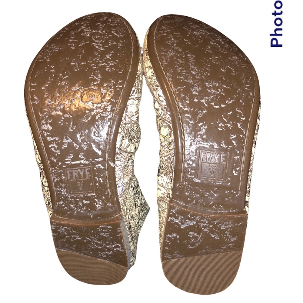 Frye Leather Collapsible Ballet Flats Size 10 - Picture 5 of 6